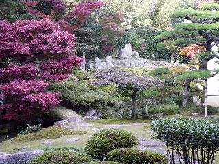 矢掛町小林の大通寺の裏庭