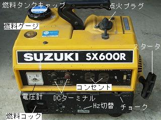 スズキ発電機SX600R